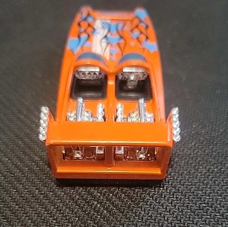 HOT WHEELS H2GO DAREDEVIL RACERS NARANJA 1:64 DIECAST 3 1/4" BARCO DE CARRERAS ESTRELLAS AZULES Foto 2 de 3