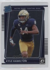 2022 Chronicles Draft Picks Donruss Optic Rated Rookies Kyle Hamilton #4 18ia