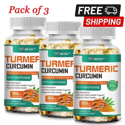 Turmeric Curcumin with Bioperine 2000mg High Absorption Triple Strength Capsules