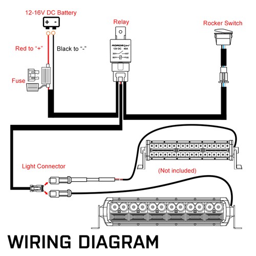 Kit de arnés de cableado DT de 1 vía interruptor basculante interruptor relé fusible barra de luz de trabajo LED - Imagen 5 de 8