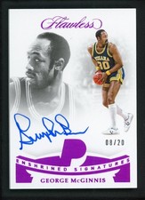 2018-19 GEORGE MCGINNIS 08/20 AUTO PANINI FLAWLESS ENSHRINED SIGNATURES