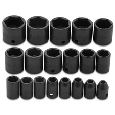 Proto 3/8 In Drive Metric Deep Impactsocket6Point 19 Piece Set