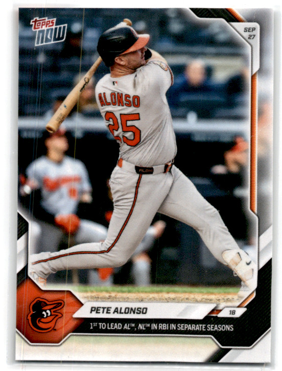 Topps Now 2026 Pete Alonso AL & NL RBI Leader #735 Baltimore Orioles