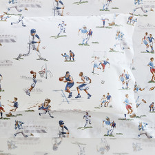 Pottery Barn Classic Sports Organic Sheet Set Full