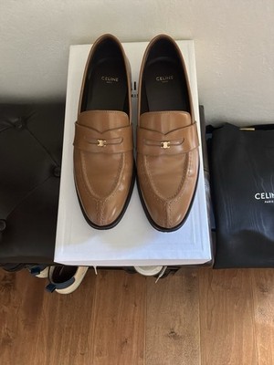 Celine Malaquais Loafer In Polished Bull Skin Leather Size 38.5 (US 8)