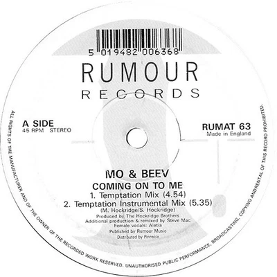 Mo & Beev - Coming On To Me (12")