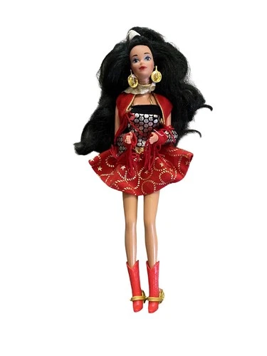 Vintage 1993 Mattel Western Stampin Brunette Tara Lynn Barbie Doll