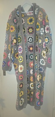 Handgestrickte Lange Stickjacke