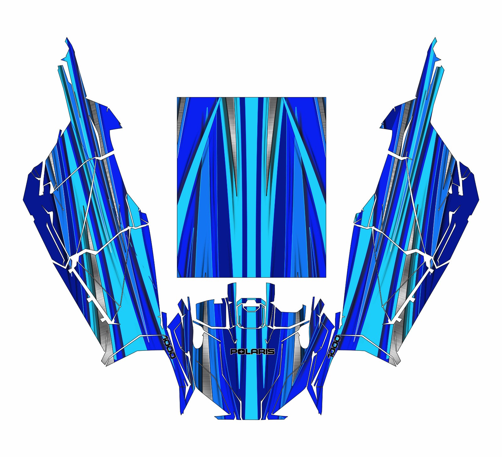 Graphic Kit Vinyl Wrap Decals Sticker Polaris Rzr 1000 Turbo XP High Lifter KGFX graphics kit