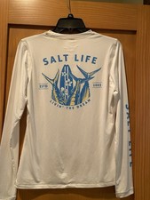 Salt Life Girl s White Livin The Dream L/S SLX Drifit Shirt NWT Size S