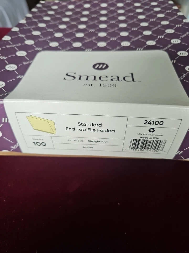 Steady Standard End Tab File Folders 4 Boxes Of 100 Count. 24100 - Image 2 of 4