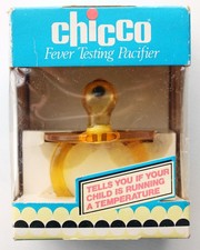 VINTAGE 80's CHICCO FEVER TESTING PACIFIER ARTSANA ITALY NEW COLLECTORS ITEM 