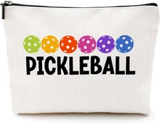 Pickleball Gifts Makeup Bag Accessories Cosmetic Bag Zipper Pouch Pickleball Lov