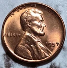 1957 D Denver Lincoln Wheat Cent Uncirculated Free S&H BIN427