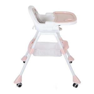 (Pink) Baby High Chair Adjustable Portable Highchair With Soft Seat