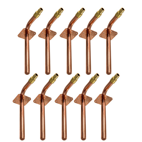 10 Pack XFITTING 1/2" PEX-A Expansion Stub Out Elbow with Flange, 3-1/2" x 8"