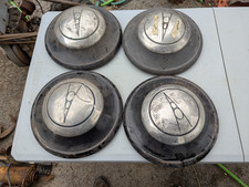 Antique Ford Automobile V8 Hub Caps 4 1930s For Display