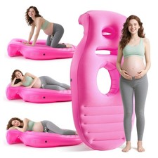 Neoflavie Inflatable Pregnancy Pillow, Full Body Medium, Pink