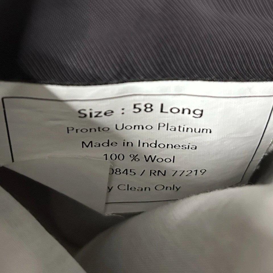 Abrigo deportivo Pronot Uomo 58L 100 % lana todo negro forrado con dos botones doble ventilación Foto 4 de 4