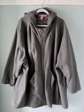 Woman Within Women’s Hooded Wool Blend Zip Up Coat Grey Plus Size 4X
