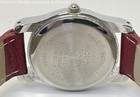 Silver Tone Watch It Stainless-Steel Back Red Leather Band Watch 24.6g — photo 3