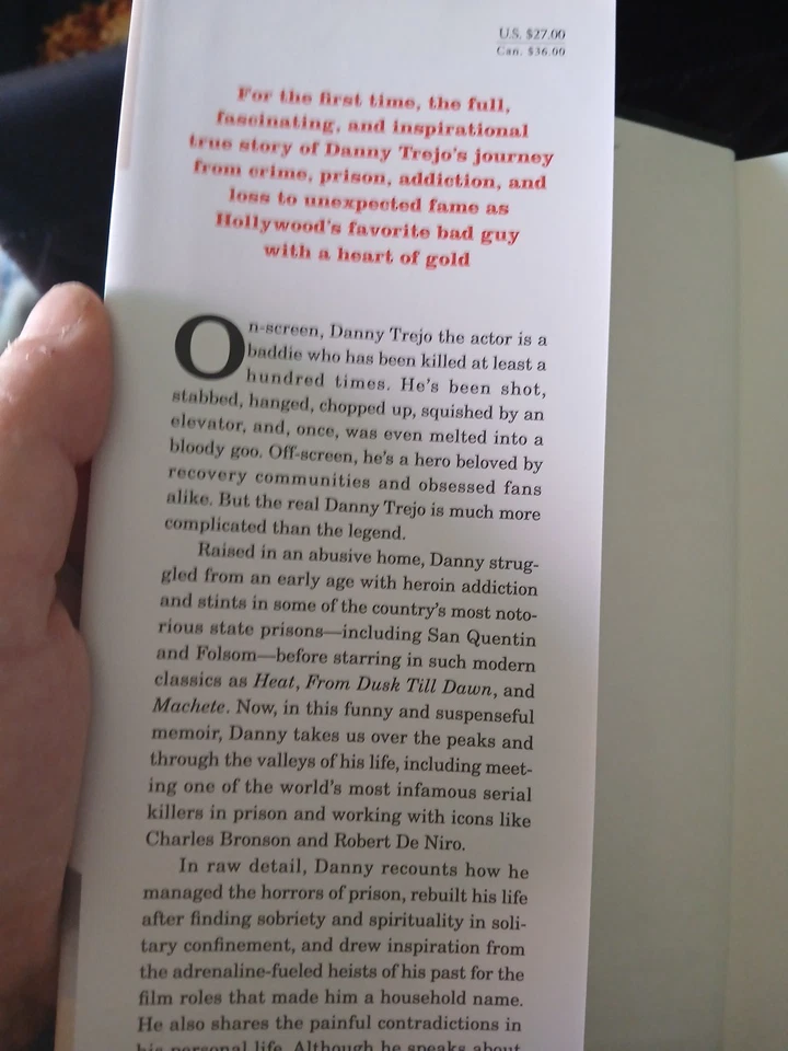 SIGNED Danny Trejo : My Life of Crime Redemption and Hollywood 1st Edition Book - Image 2 of 4