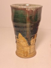 Handmade Studio Pottery Tumbler Or Vase Drip ...