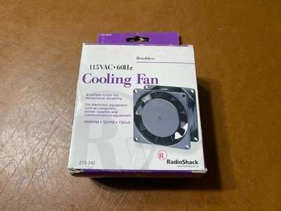 Radio Shack 3'' AC Computer Brushless Cooling Fan 115 VAC 3100 RPM 32 CFM, New!