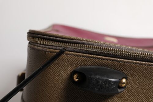 DOLCE & GABBANA Bag Fuchsia Khaki Leather Trolley Travel Wheel Suitcase 2850usd - Picture 13 of 22