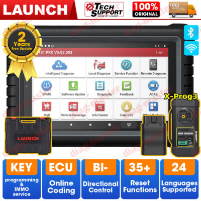 LAUNCH X431 Pros V Plus X-Prog3 Car OBD2 Diagnostic Scanner Key Programming TPMS