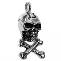 "Edelstahl- AnhäNger Totenkopf, Skull & Bones, Pirat, \"13\" (Bad Luck)"