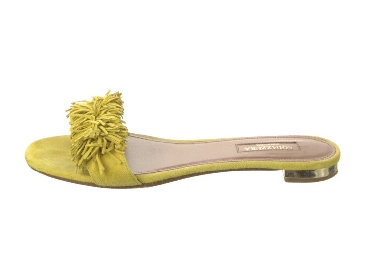 Sapato plano Aquazzura com franjas tamanho 7,5 feminino - Imagem 2 de 4