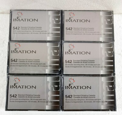 5 Scotch 3M 542 Standard dictating cassette 60min  