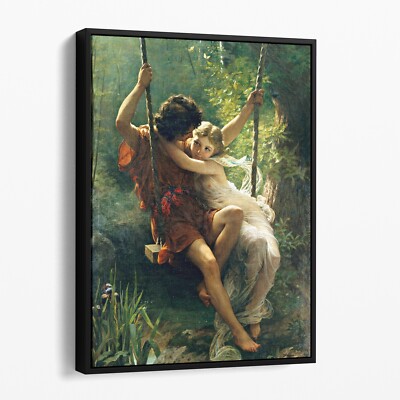 The Swing (Springtime) - Pierre Auguste Cot Victorian Canvas Wall Art Print