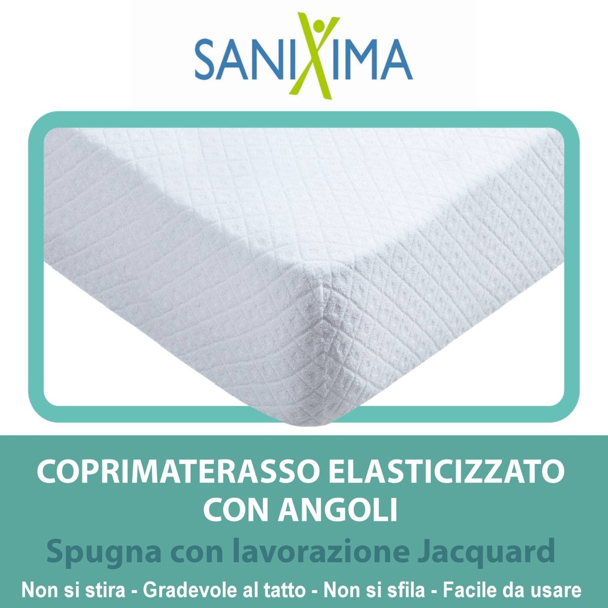 Coprimaterasso Antiacaro - Spugna Jacquard Elastico Traspirante - Foto 6