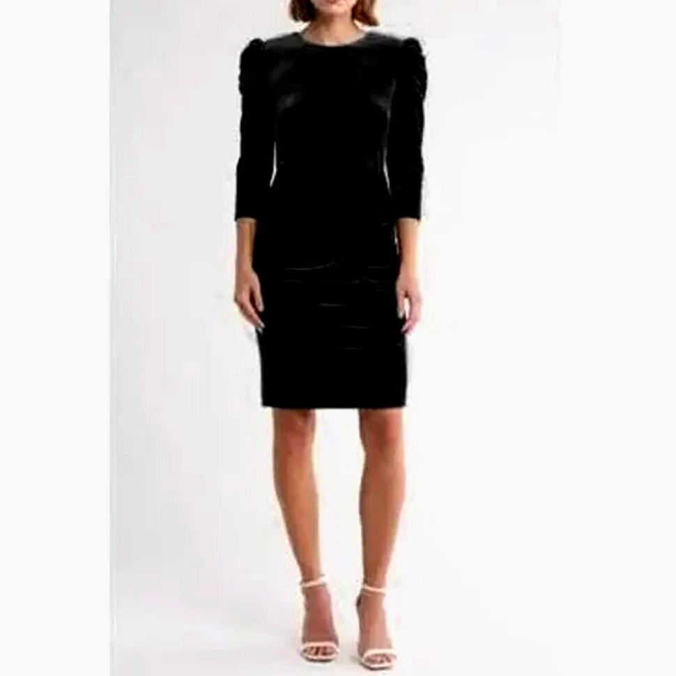 vince camuto ruched velvet dress Amazon.com: Vince Camuto Velvet Ruched Bodycon with Gathered Long Sleeve Hunter 2 : Clothing, Shoes & Jewelry