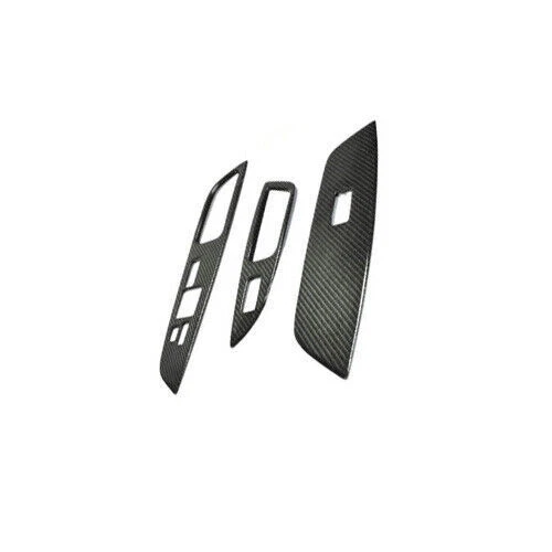 Panel elevador ventana fibra de carbono real para Hyundai Veloster 11-16 interruptor cubierta embellecedor Foto 4 de 4