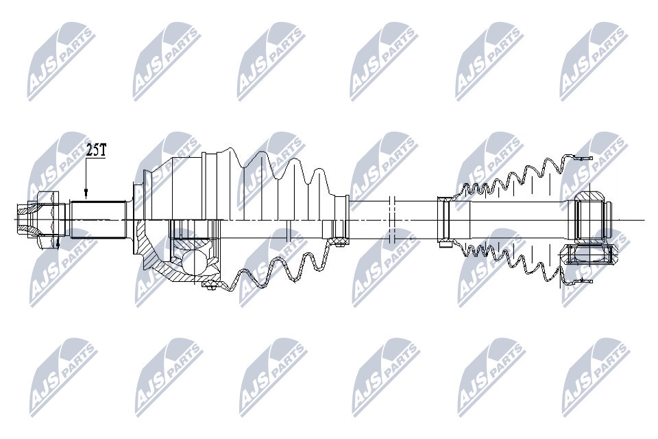 NTY NPW-FT-033 Drive Shaft for FIAT