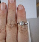 18K White Gold 1.00 Carat TW Moissanite Solitaire Engagement Ring Size 7 [r51] — photo 6