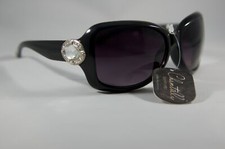 Round Chantilly Womens Sunglasses with Oval Gem-UV400