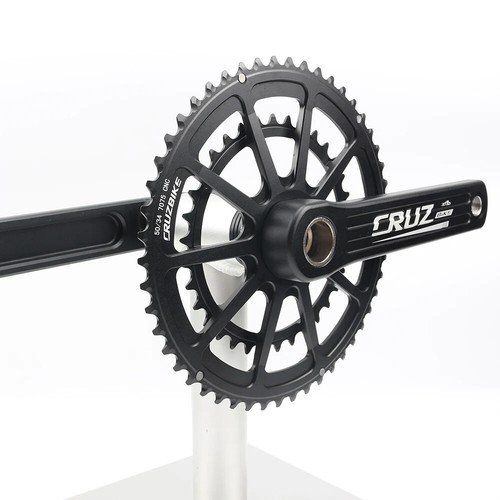  Road Bike Crankset 155-175mm Crank 50-34T/52-36T/53-39T Double Chainring  - Picture 13 of 26