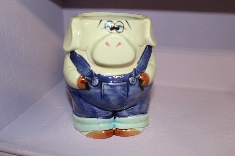 Vintage 1980 Enesco Pig County Fair Mug