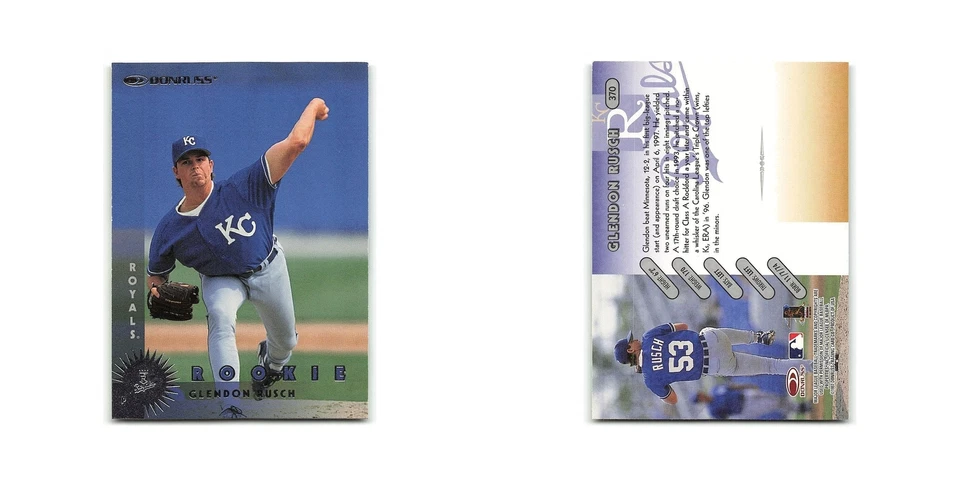 Glendon Rusch Rookie 1997 Donruss #370 Kansas City Royals Baseball Card NM - Image 3 of 3