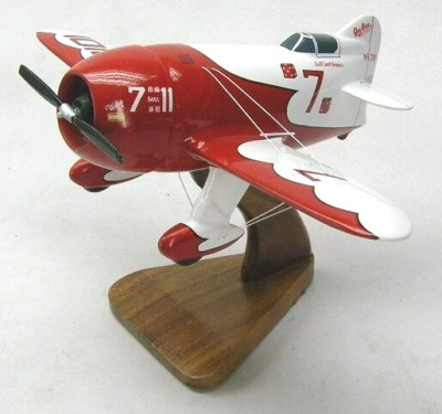 Granville R-1 GeeBee R1 Airplane Desktop Mahogany Kiln Dried Wood Model Regular