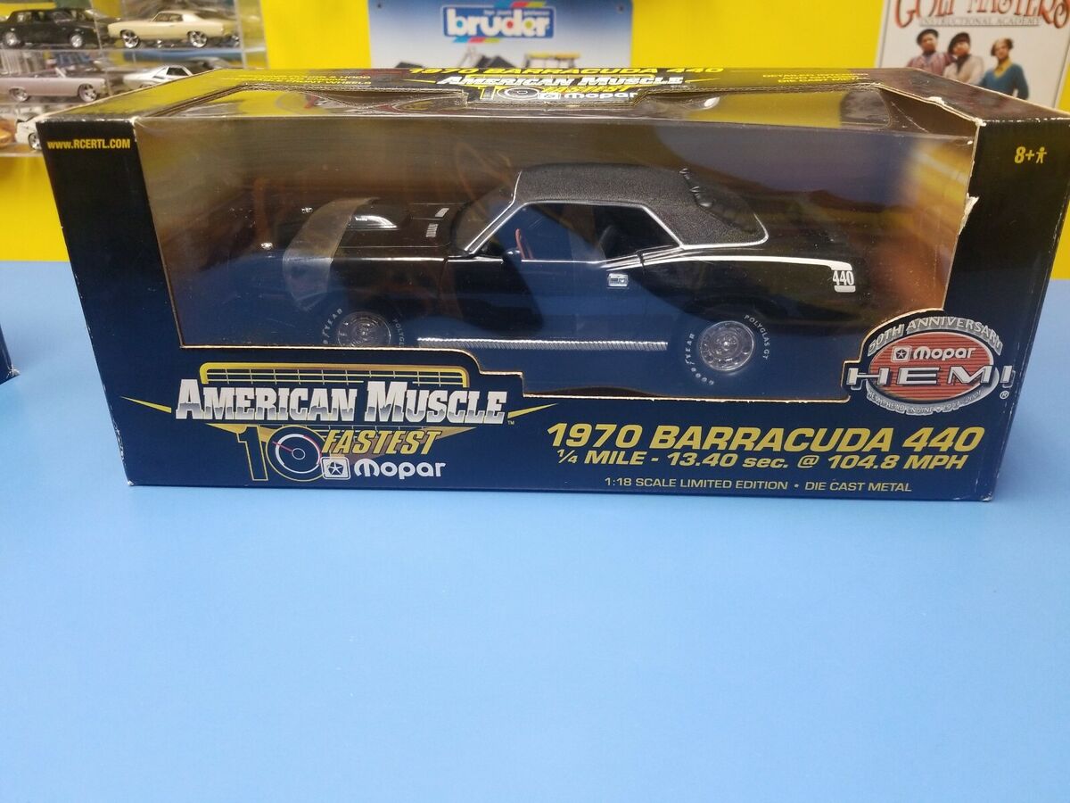 Ertl American Muscle 1970 Barracuda 10 Fastest MOPAR Black Ertl American Muscle 1970 Barracuda 10 Fastest MOPAR Black