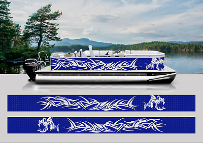 PONTOON REPLACEMENT WRAP GRAPHICS KIT DECAL STICKERS VINYL 