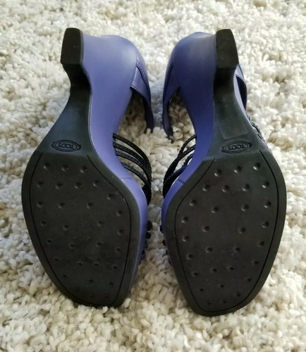 NWB TOD'S CARINE Wedge MIGNON Sandals 36.5(EUR) 7.5(US) Lavender Purple Italy - Picture 11 of 17