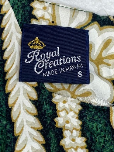 Royal Creations Hawaiian Tiki dress Aloha Zipper Hibiscus Fronds Made in Hawaii - Picture 4 of 9