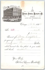 Chicago - Hibbard, Spencer, Bartlett & Co. (Knives) 1882 Billhead Receipt