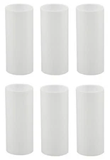 3 Inch White Plastic Candle Cover For Medium (Edison) Base Lamp Sockets,6 Pieces
